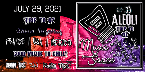 Cover of EP35 of AleOli Music Sauce: Special Trip to Oz. Features Sidney's Opera House!